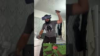 Playing Minecraft In VR For 24 Hours #shorts