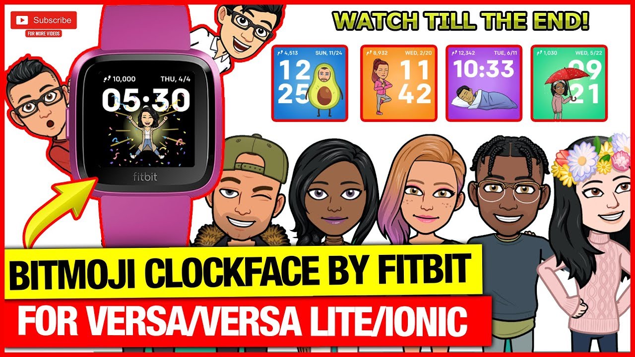 Bitmoji clock face for Fitbit Sense 