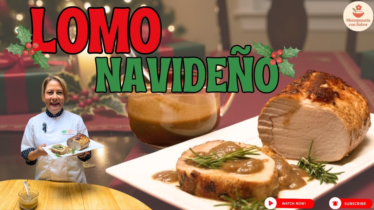 Lomo de Cerdo al Horno 🍎 Jugoso y Saludable | Receta Navideña Fácil