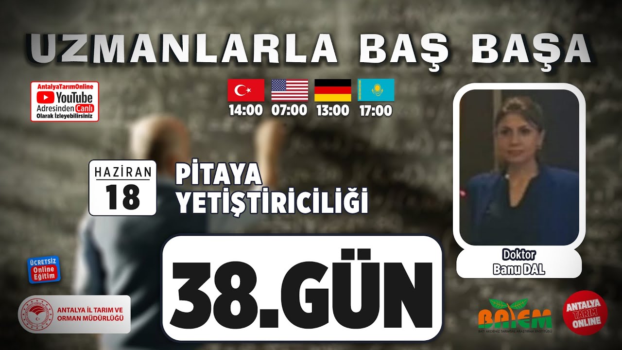 Uzmanlarla Baş Baş 38.Bölüm- Pitaya (Ejder Meyvesi) Yetiştiriciliği