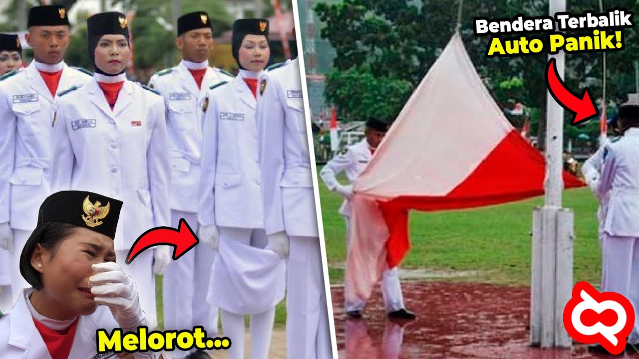 Paskibraka ini Malunya Gak Ketolong! Momen Tak Terduga Saat Upacara 17 Agustus HUT Kemerdekaan RI