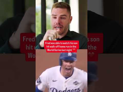 Freddie Freeman’s dad watching his son’s walk-off homer last night has a little extra meaning 🥺