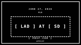 LAD @ SD | JUNE 27, 2026 | MLB Box Score Telemetry