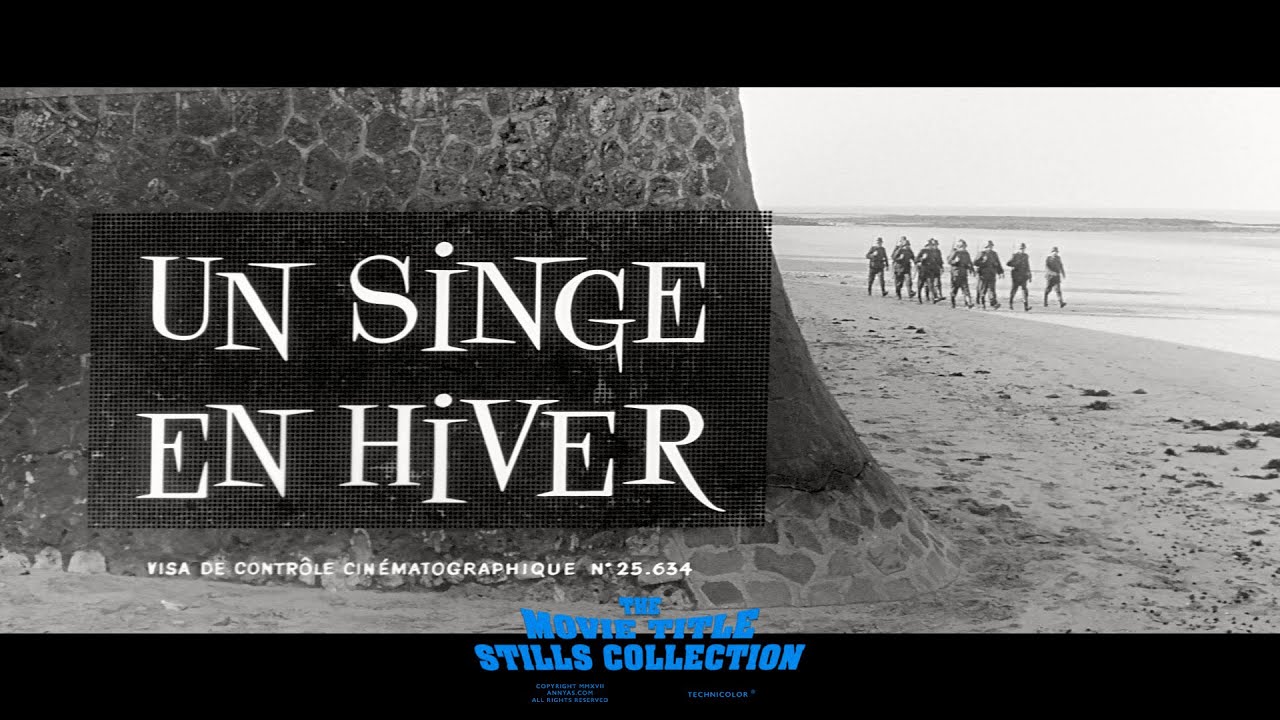 Un singe en hiver / A Monkey in Winter (1962) title sequence - YouTube