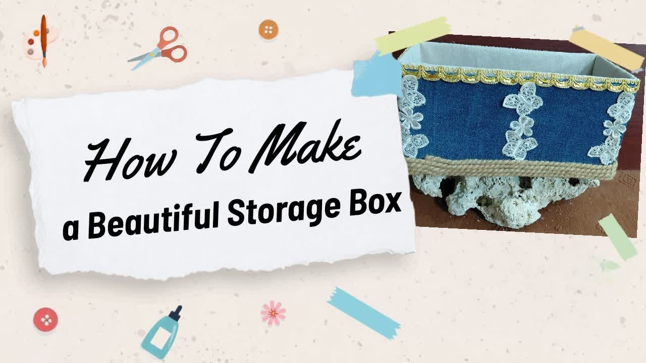 How to Make a Beautiful Storage Box from Waste Cardboard | Budget DIY Craft 💙📦 #diy #handmade #home
