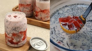 Es Jelly Susu sajian untuk takjil seger dan nikmat