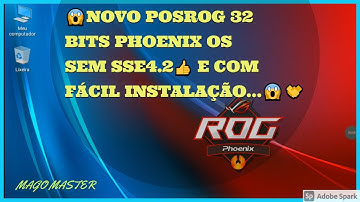 Novo PHOENIX OS Posrog Gamer lite V2   32 bits  com root  👉 Posrog sem sse4 2 fácil instalação
