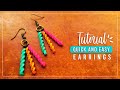 DIY Spiral Earrings » ⚡️ tutorial | como hacer aretes de hilo fácil y rápido para principiantes