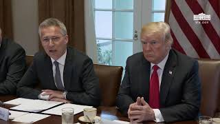 Remarks Donald Trump Holds An Expanded Bilateral Meeting With Jens Stoltenberg Nato  May 17 2018