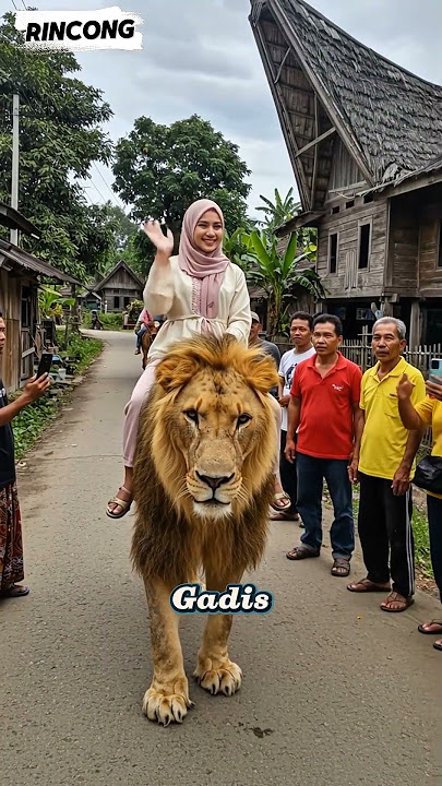 Jalan-Jalan dengan Singa: Kisah Unik Gadis Aceh yang Tak Biasa #kisahnyata #viralvideo #fyp