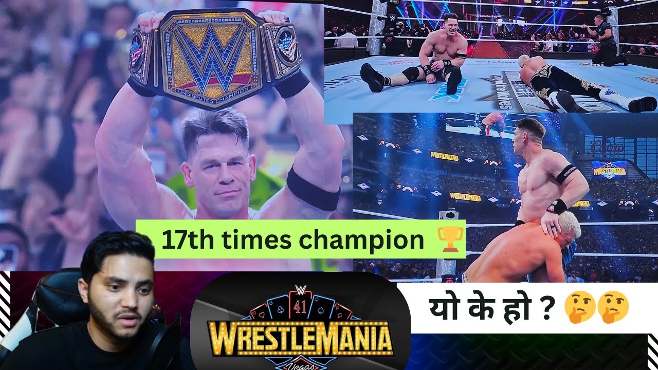 John cena vs cody rhodes review in nepali |WrestleLog Nepal|Wrestle Mania 41|