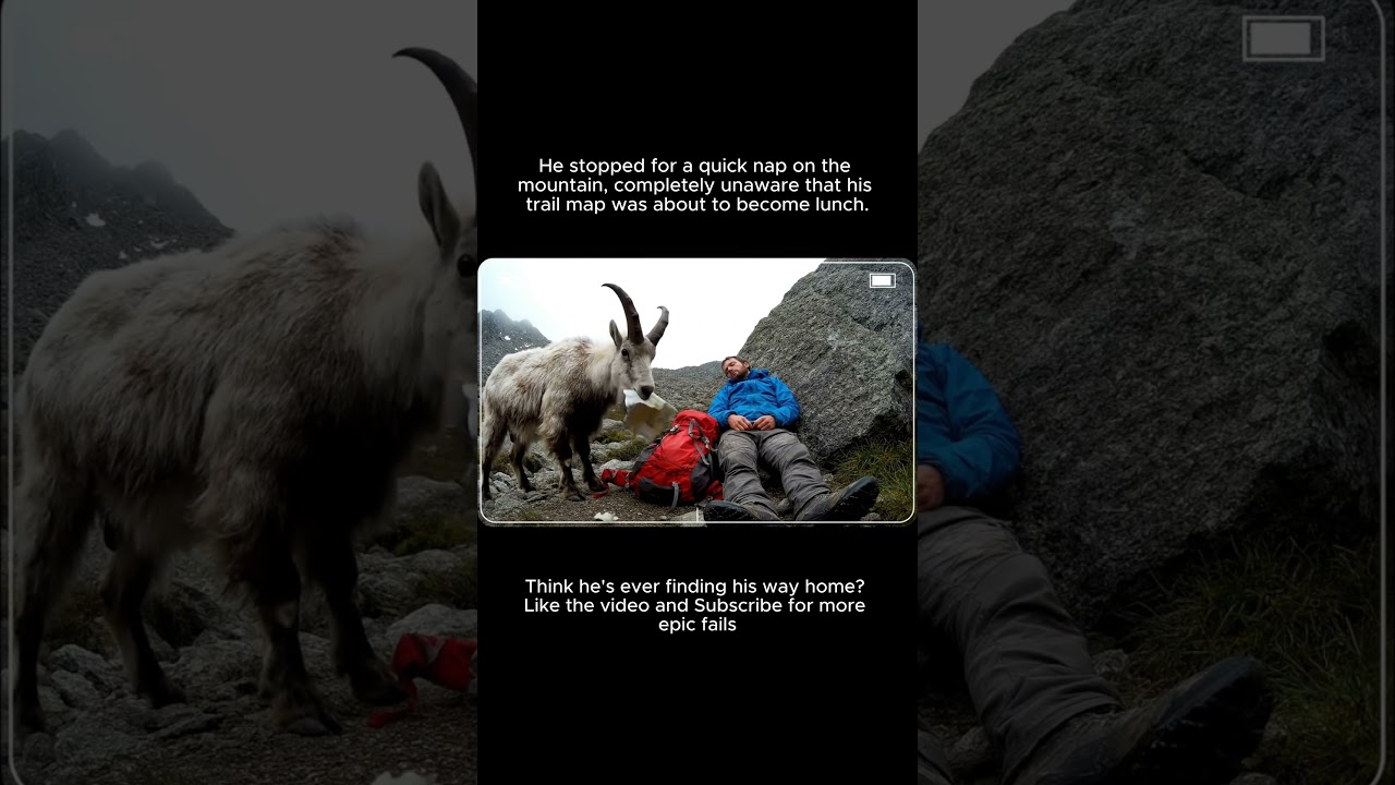HILARIOUS: Mountain Goat Eats Hiker's ONLY Map While He Sleeps! 🤣