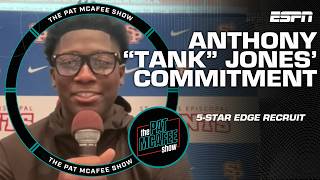 🚨 Anthony ‘Tank’ Jones announces commitment to the Oregon Ducks 🚨 | The Pat McAfee Show