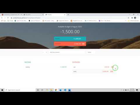 budget app and pig game javascript