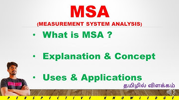 measurement system analysis in tamil | MSA | core tools of quality | perspective knowledge | quality