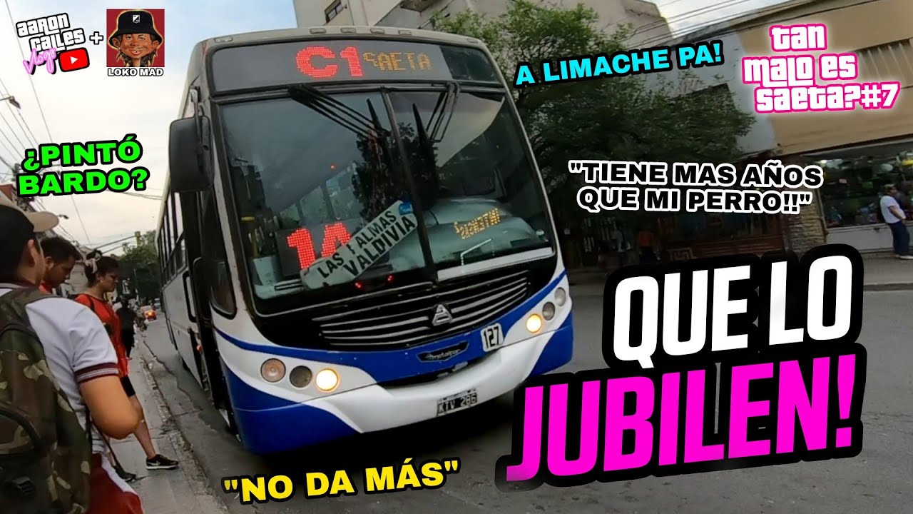 Así es el BONDI 🚍 más VIEJO de SAETA/ PASÓ EN ROJO🚦/ 1A  - Observaciones Diarias en Bondi #7
