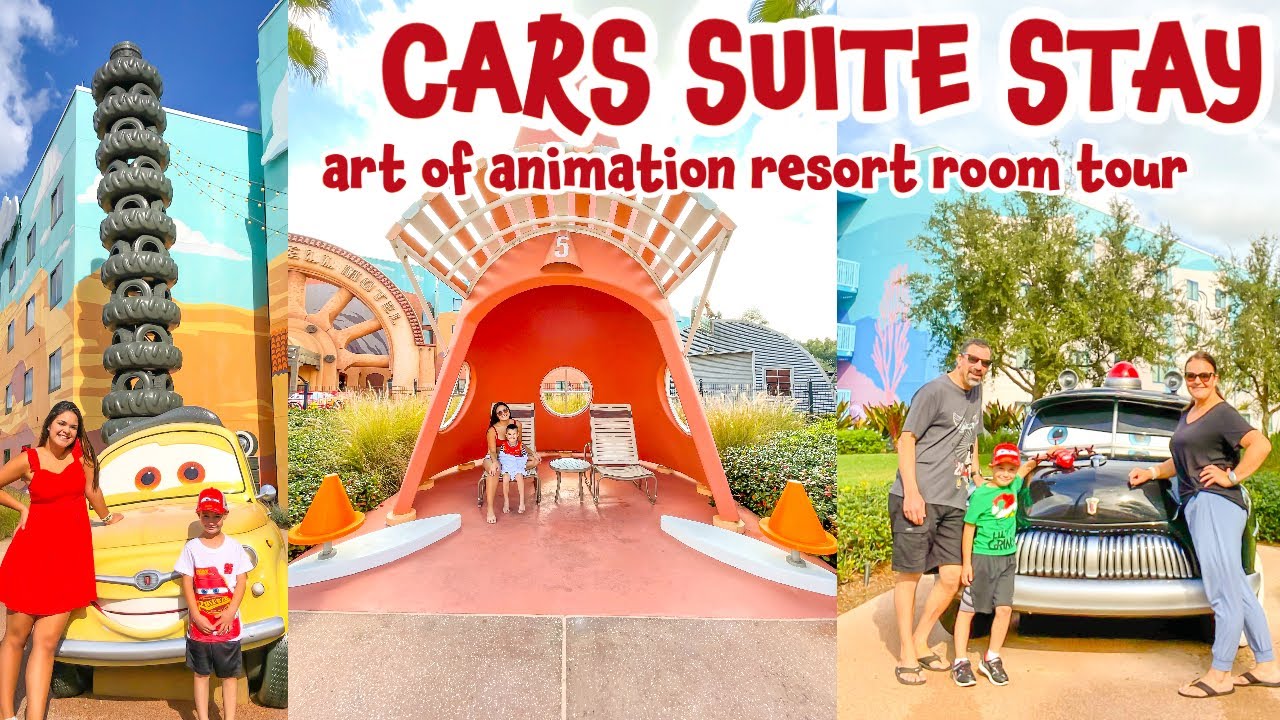 CARS SUITE ROOM TOUR || art of animation family vacation - YouTube