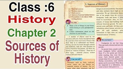 6th Class History Lesson 2-Sources of History, Maharashtra Board
