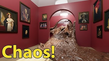 Chocolate Floods an Art Gallery - Satisfying Simulation