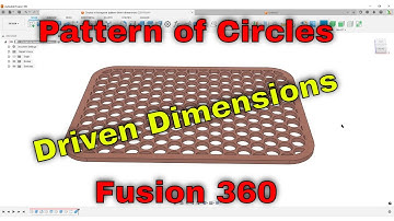 Hexagon Pattern of Circles with the help of Driven Dimensions - Fusion 360
