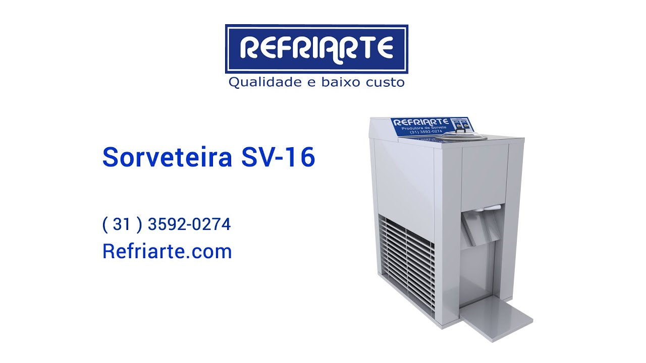 Máquina de sorvete SV-16 - Refriarte - YouTube