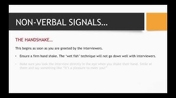 Interview Body Language - Important Tips to Ensure you Present Yourself Well in an Interview