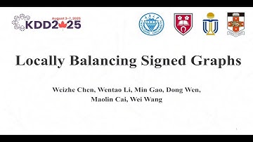 KDD 2025 - Locally Balancing Signed Graphs