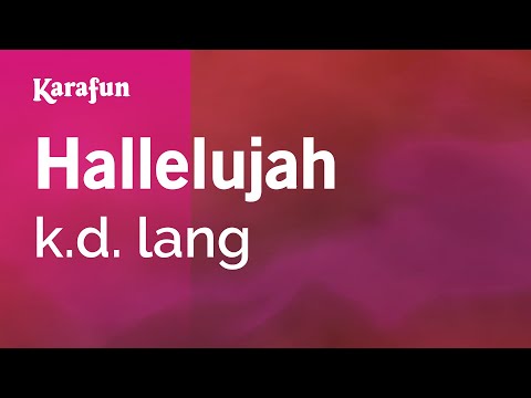 Hallelujah K D Lang Karaoke Version KaraFun 