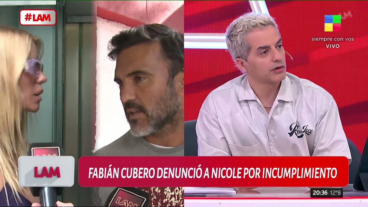😲 FABIÁN CUBERO DENUNCIÓ A NICOLE NEUMANN POR INCUMPLIMIENTO