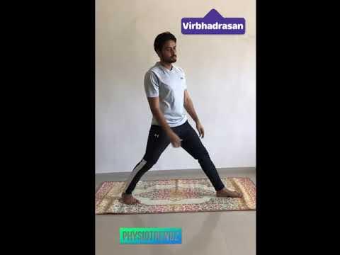 Virbhadrasan//yoga//asana//workout at home//physiotherapist #physiotrendz  #shorts 