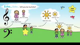 PRESCHOOL PIANO Little Musicians Learn to Read Music - Hello Echo Song from Tiny Tinkles Town Book