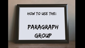 How To Use The Paragraph Group In MS Publisher