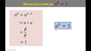 nota ringkas MATEMATIK TINGKATAN 3 menentusahkan indeks sifar (kuasa sifar)