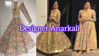 Designer Anarkali Cutting Stitching / Long Frock Design / Anarkali Sewing ideas / Rajveerpunni screenshot 5