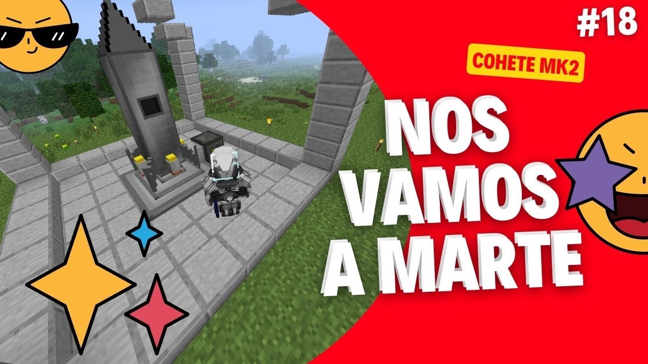 MINECRAFT ¿con MODS? #18 |  COHETE MK2 y MARTE | #Tekkit