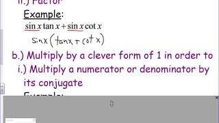 AH Precalculus Section 7-3 Part 1 Video