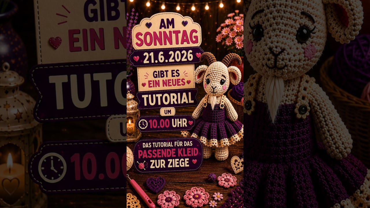 💜 Das passende Kleid für die Ziege! 🐐🧶 | Tutorial am 21.06.2026 um 10 Uhr