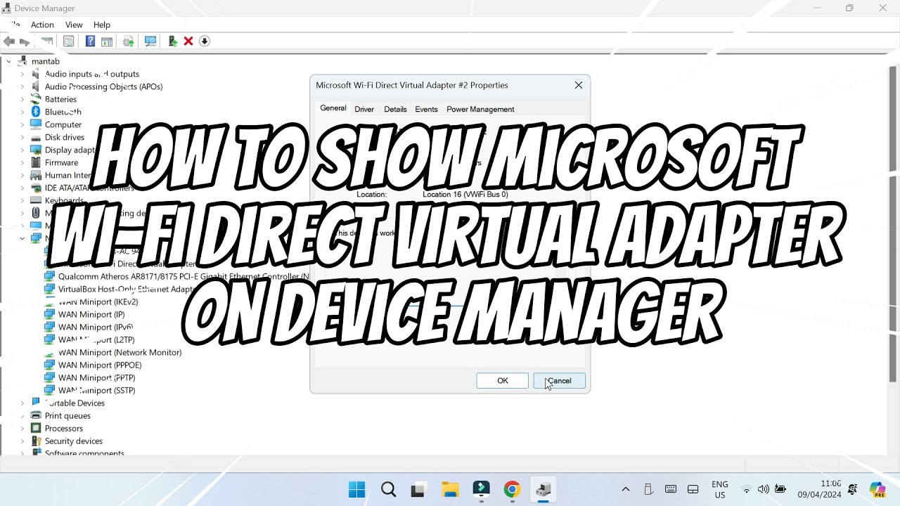 Microsoft Wi Fi Direct Virtual Adapter Aktivieren How to Show Microsoft Wi-Fi Direct Virtual Adapter on Device Manager