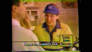 1989 Long John Silvers "Pirate vs Country Boy - Great Fish Combo $2.49" TV Commercial