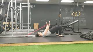 Glute Bridge ISO with Banded Pullover ISO