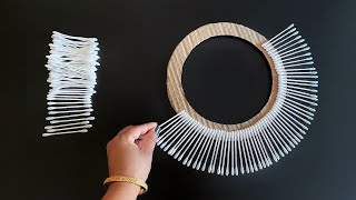 Beautiful Wall Hanging Using Cotton Earbuds / Paper Crafts For Home Decoration / DIY Wall Decor screenshot 4