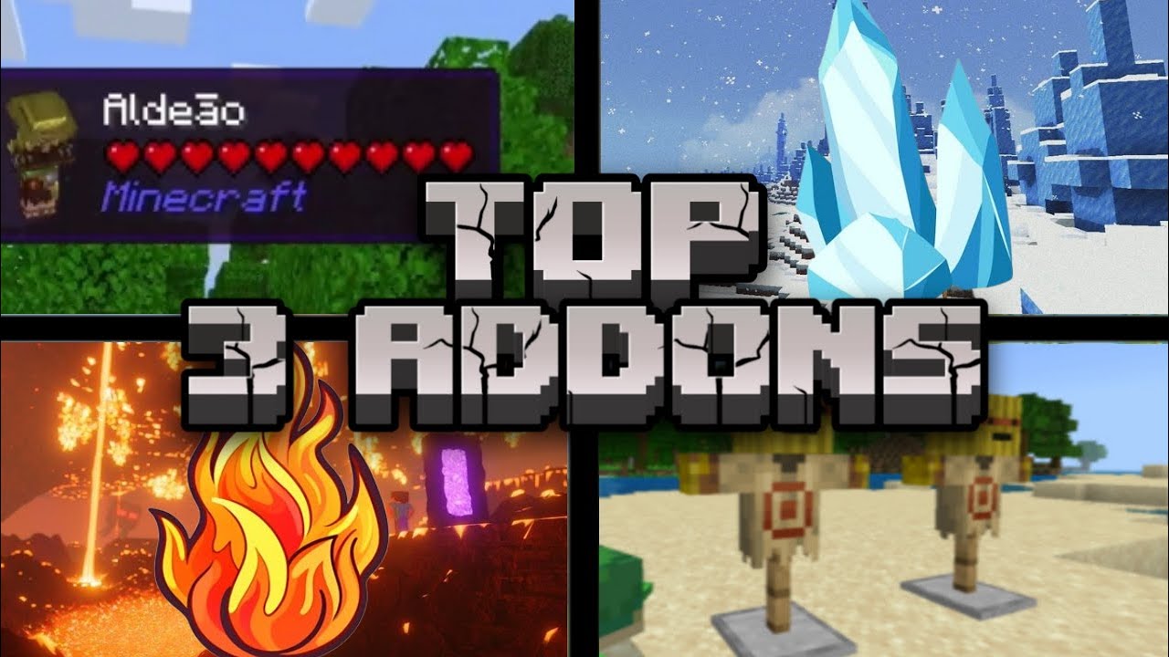 TOP 3 MELHORES ADDONS PARA MINECRAFT PE !! - YouTube