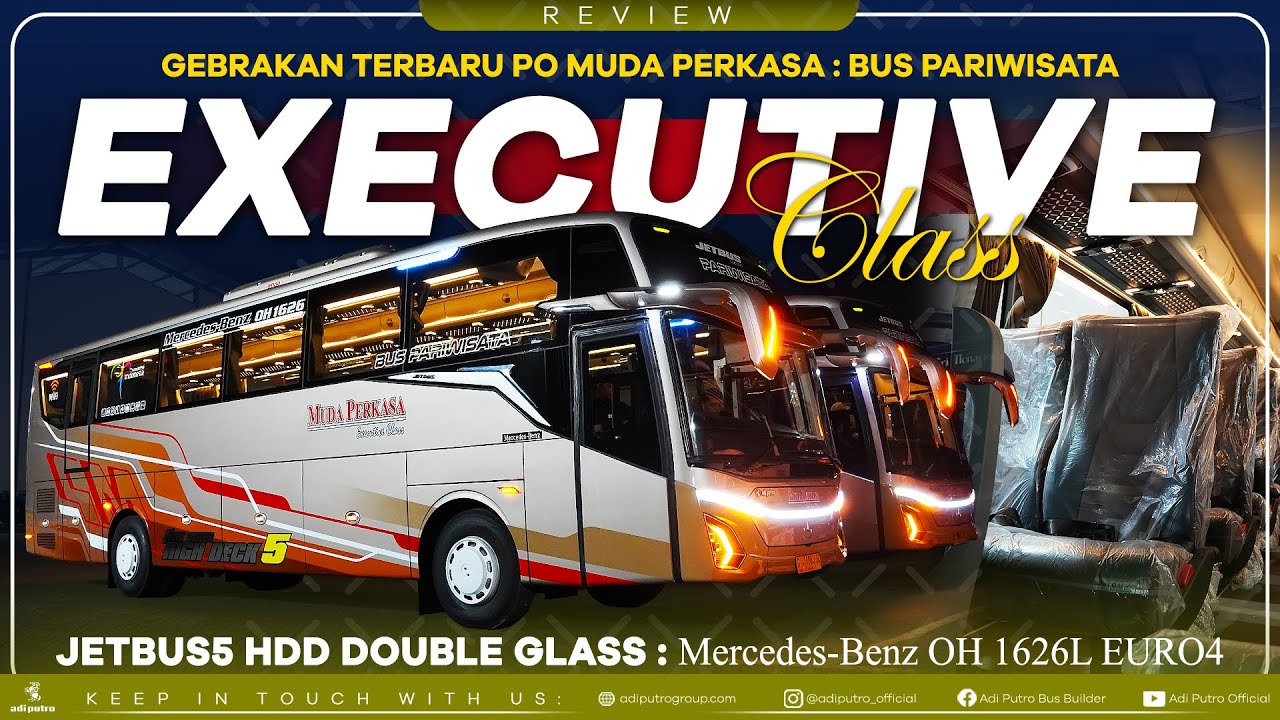 2 Unit Jetbus5 HDD Jadi Gebrakan Terbaru PO MUDA PERKASA : Bus Pariwisata Executive Class