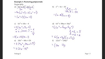 2.3 - Factoring Polynomials