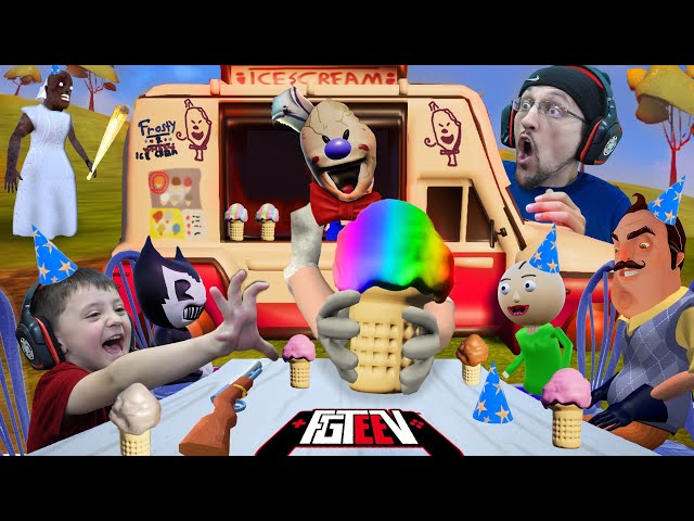 ICE SCREAM in Hello Neighbor! (Scary Party MOD with Granny, Baldi, Bendy & More) class=