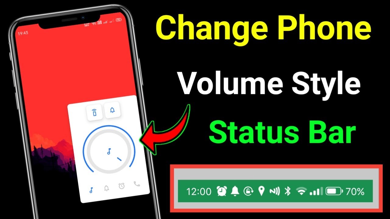 How to change Android Status Bar & Volume Panel !! Customize Android ...