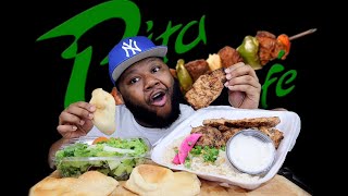 Mediterranean food Pita Café Mukbang |Flavasbydamedash￼