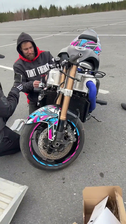 Turbo drift bike first test ride feels really good 😍😍