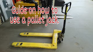 How to use pallet jack/jigger. | Warehouse work.