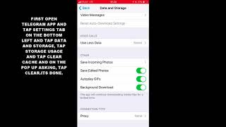 HOW TO CLEAR CACHE IN TELEGRAM APP IOS screenshot 2